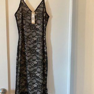 Alice and Olivia Lace Slip Dress In Black Size 6